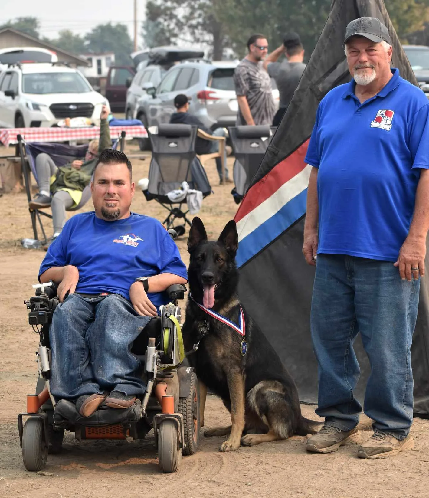 Jason Lake working with dogs or participating in Schutzhund IGP dog sport