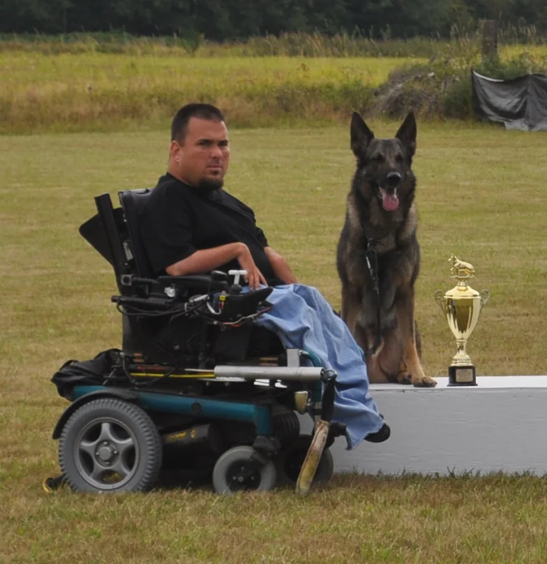 Jason Lake working with dogs or participating in Schutzhund IGP dog sport