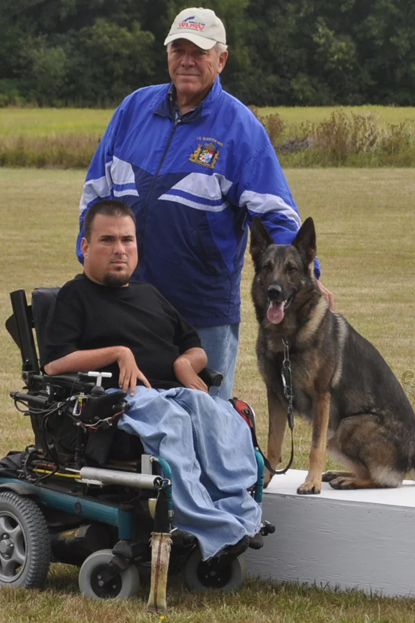 Jason Lake working with dogs or participating in Schutzhund IGP dog sport