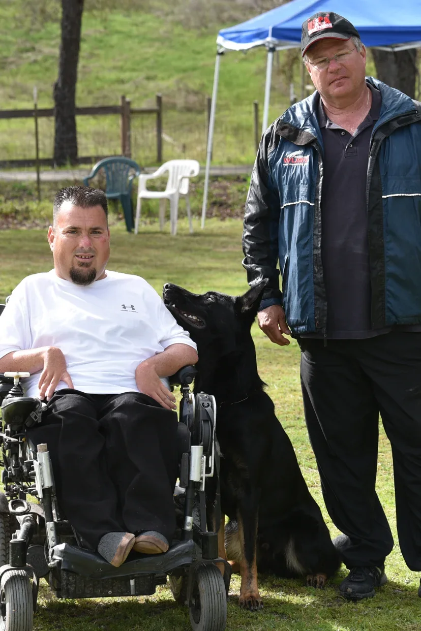 Jason Lake working with dogs or participating in Schutzhund IGP dog sport
