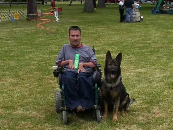 Jason Lake working with dogs or participating in Schutzhund IGP dog sport