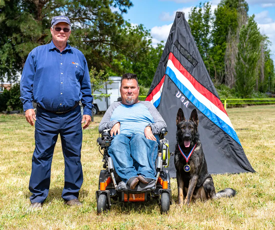 Jason Lake working with dogs or participating in Schutzhund IGP dog sport