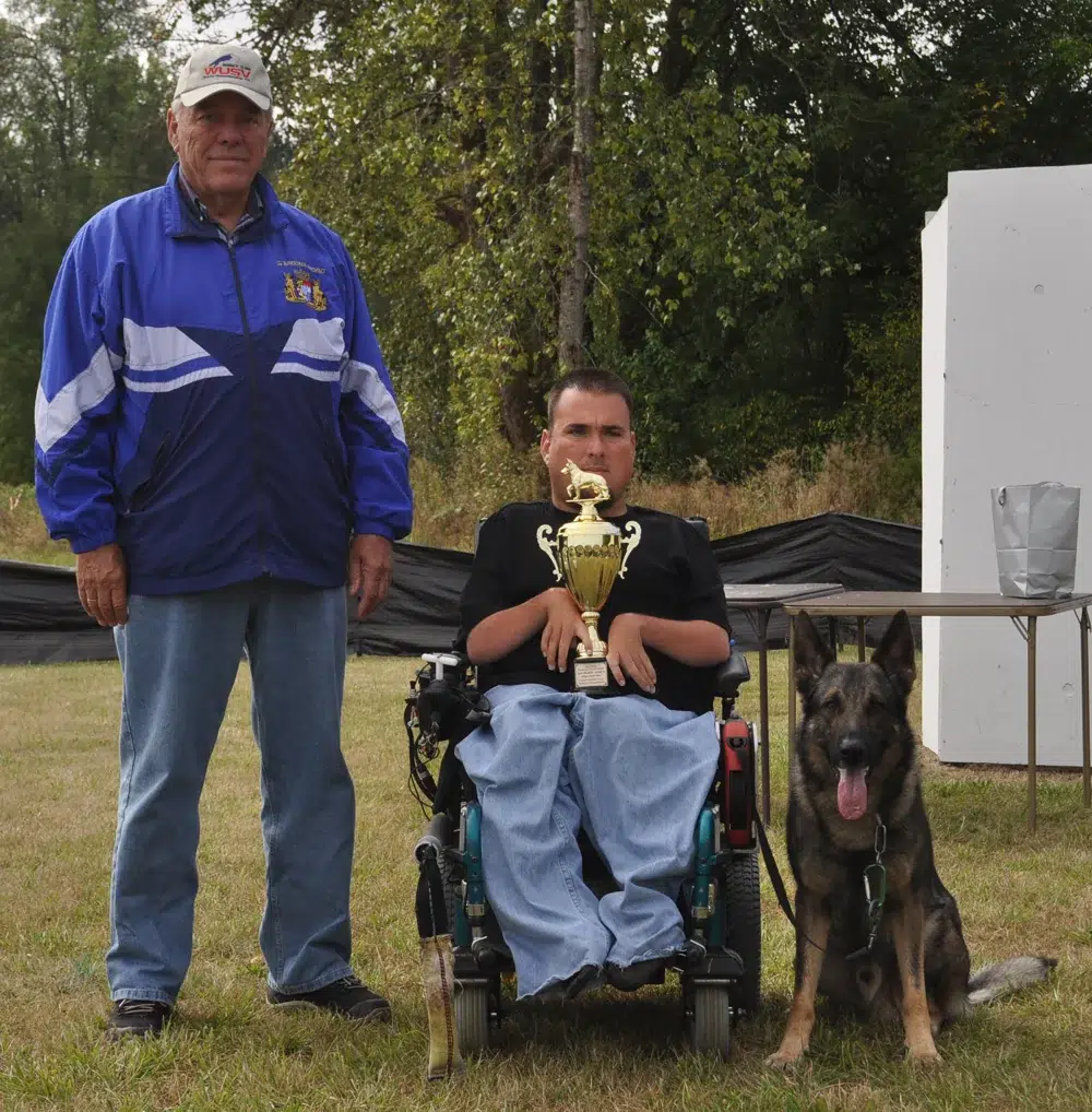Jason Lake working with dogs or participating in Schutzhund IGP dog sport