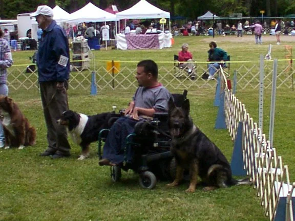 Jason Lake working with dogs or participating in Schutzhund IGP dog sport