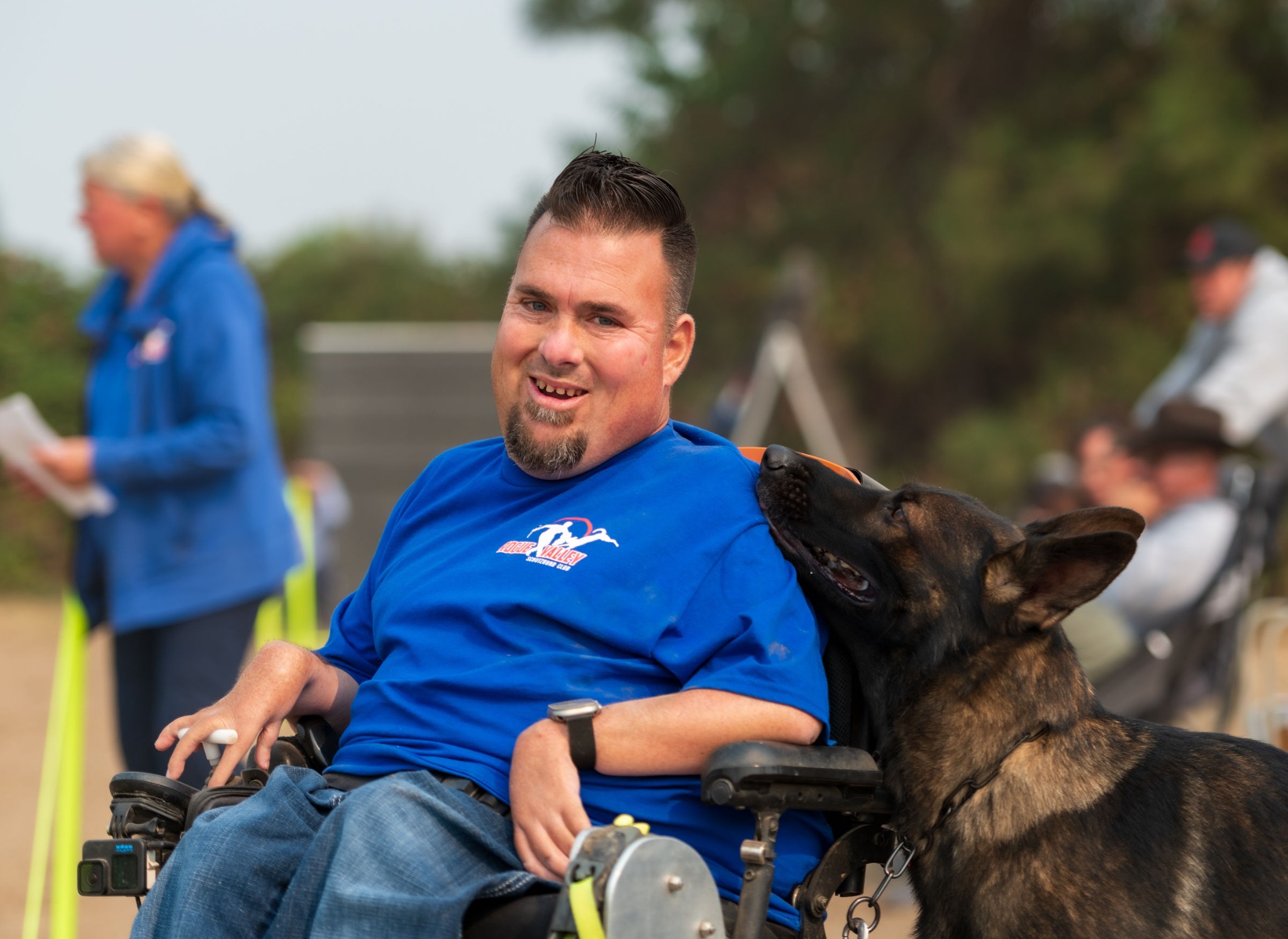 Jason Lake and dog